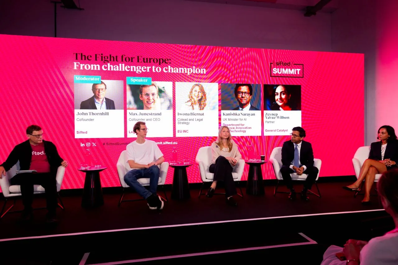 A panel discussion on stage at Sifted Summit 2026 in London